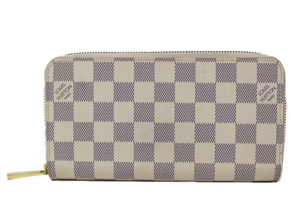 imgrc0096608643 Louis Vuitton Zippy Wallet Damier Azur White Gray