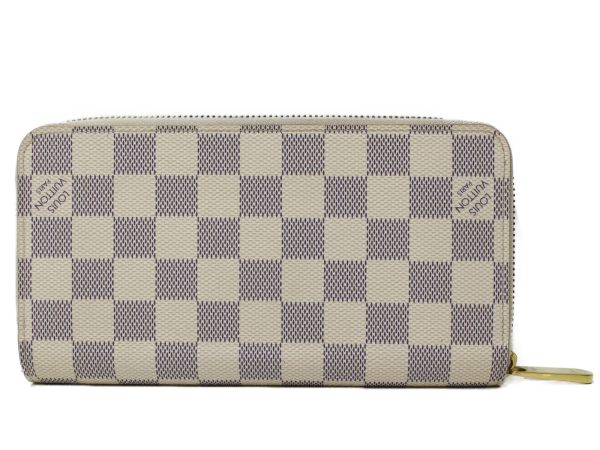 imgrc0096608644 Louis Vuitton Zippy Wallet Damier Azur White Gray