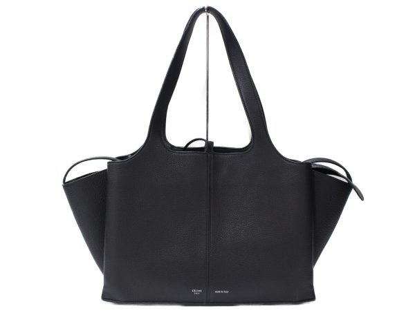 imgrc0096644861 Celine Trifold Small Tote Bag Calf Leather Black