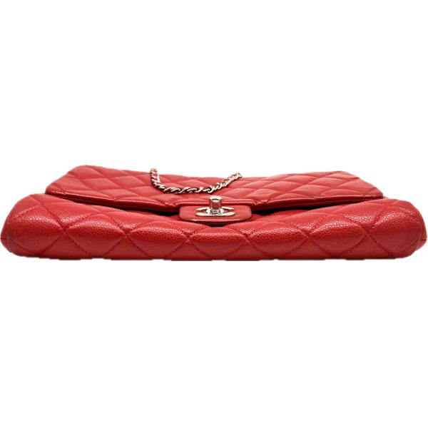 imgrc0096656751 CHANEL Matelasse Single Chain Shoulder Bag Caviar Skin Red