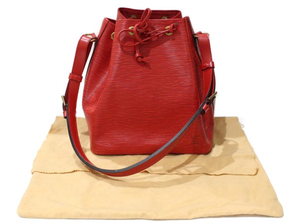 imgrc0096704892 Louis Vuitton Petit Noe Drawstring Bag Epi Red