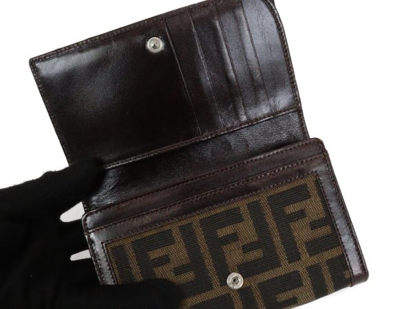 imgrc0096706053 Fendi Bifold Compact Wallet Canvas Brown