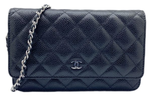 created by Background Eraser CHANEL Chain Wallet Caviar Skin Black