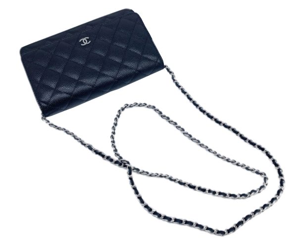 created by Background Eraser CHANEL Chain Wallet Caviar Skin Black