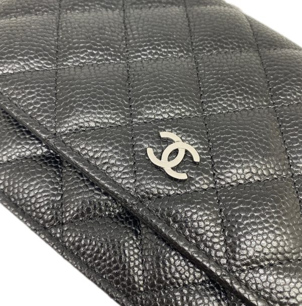 created by Background Eraser CHANEL Chain Wallet Caviar Skin Black