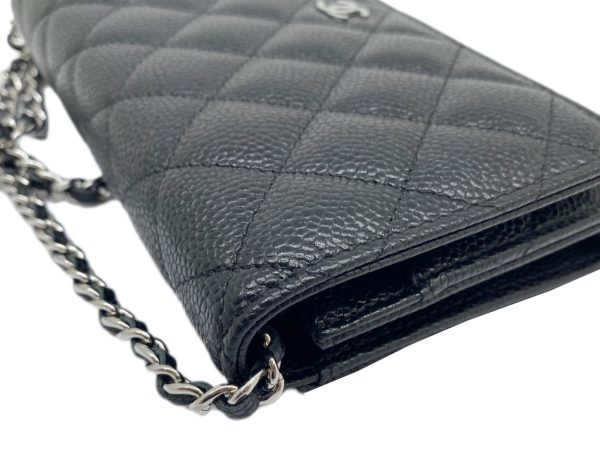 created by Background Eraser CHANEL Chain Wallet Caviar Skin Black