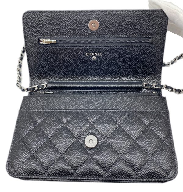 created by Background Eraser CHANEL Chain Wallet Caviar Skin Black