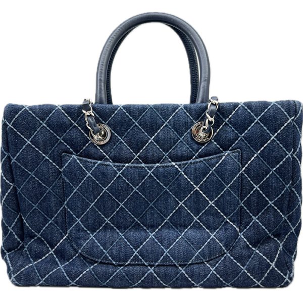 imgrc0096765766 CHANEL Denim Tote Bag Wild Stitch Quilting Blue