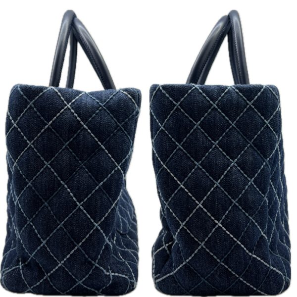 imgrc0096765767 CHANEL Denim Tote Bag Wild Stitch Quilting Blue