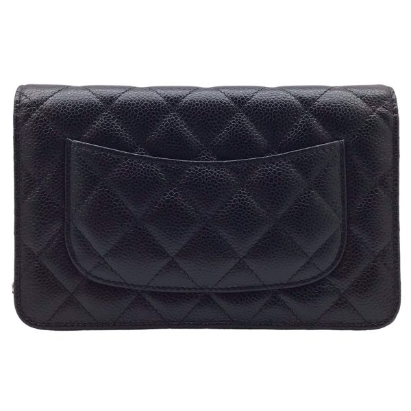 imgrc0096790427 CHANEL Matelasse Timeless Classic Chain Wallet Caviar Skin Black