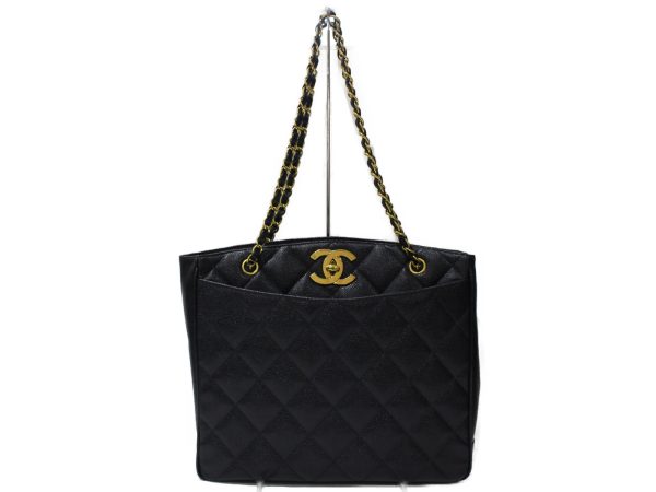 imgrc0096818949 Chanel Chain Tote Matelasse Decacoco Black Gold