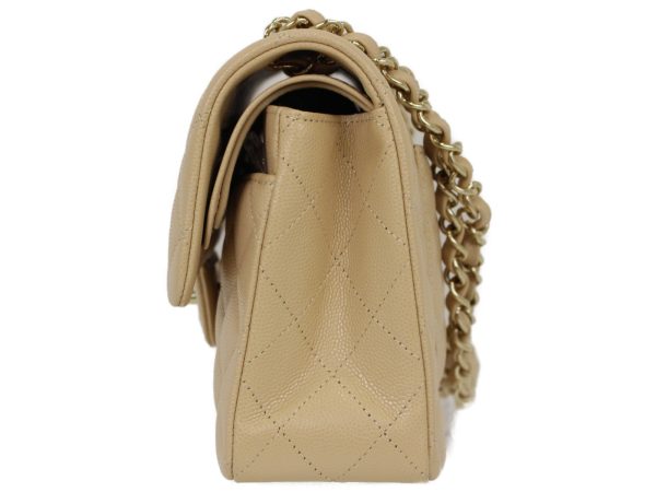 imgrc0096821447 Chanel Double Flap Chain Shoulder Matelasse Beige