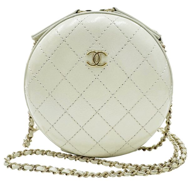 imgrc0096880086 CHANEL Mini Matelasse Shoulder Bag Leather Ivory