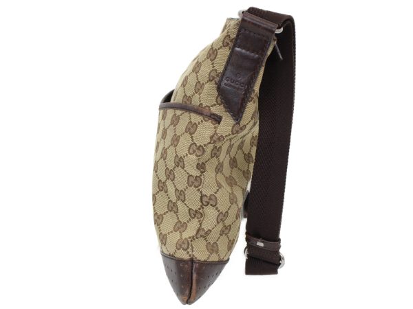 imgrc0096913521 Gucci GG Canvas Shoulder Bag Beige Dark Brown