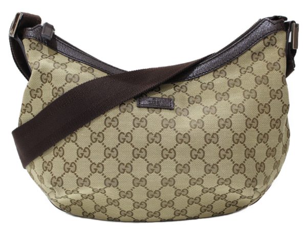 imgrc0096913591 Gucci GG Canvas Shoulder Bag Beige Dark Brown