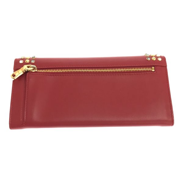 imgrc0096976467 Miu Miu Vitello Crystal Long Wallet Leather Red