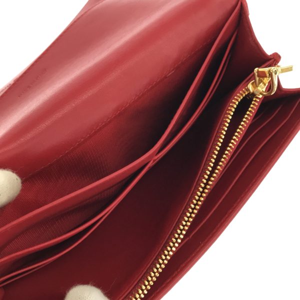 imgrc0096976470 Miu Miu Vitello Crystal Long Wallet Leather Red