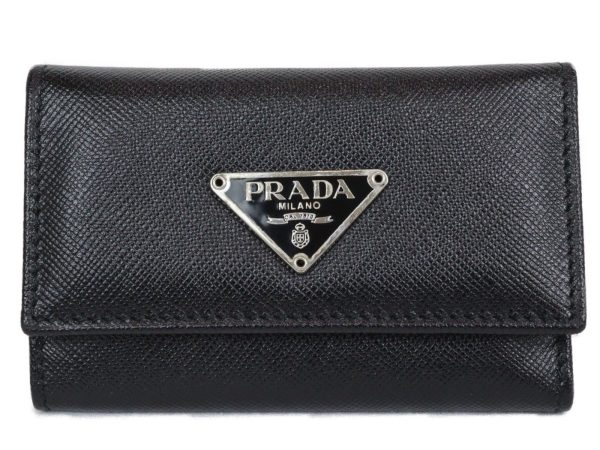 imgrc0097016943 Prada 6 Key Case Black Silver Hardware