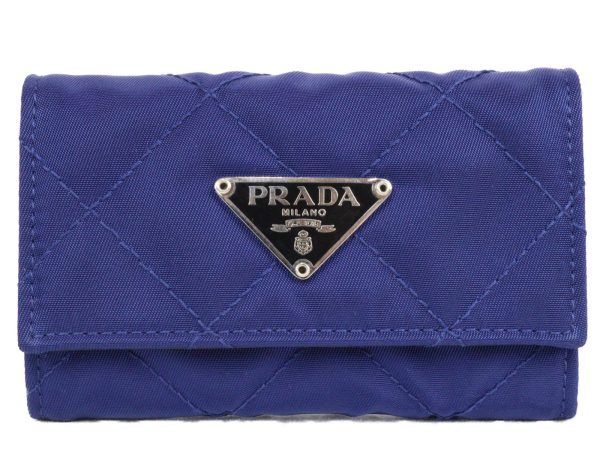 imgrc0097017538 Prada 6 Key Case Blue Nylon