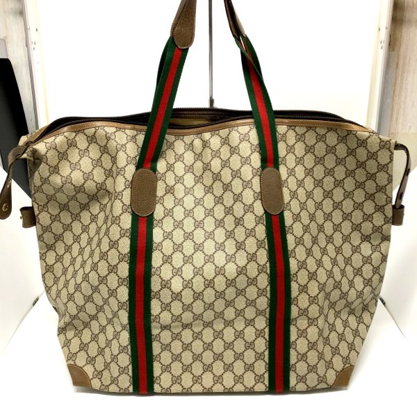 imgrc0097251137 Gucci Boston Bag Sherry Line GG Pattern Beige Red Green