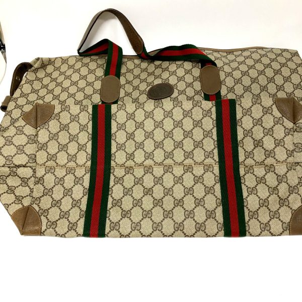 imgrc0097251139 Gucci Boston Bag Sherry Line GG Pattern Beige Red Green