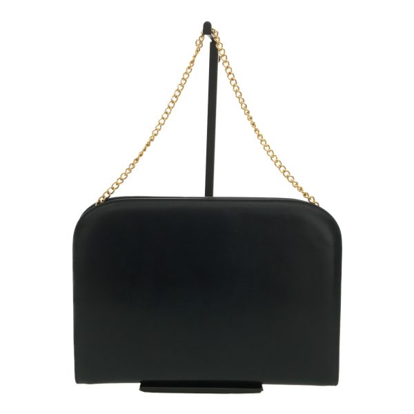 imgrc0097450900 Ferragamo Chain Shoulder Bag Gancini Leather Black