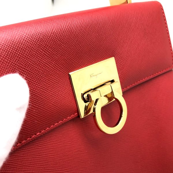 imgrc0097536399 Ferragamo 2WAY Handbag Gancini Red