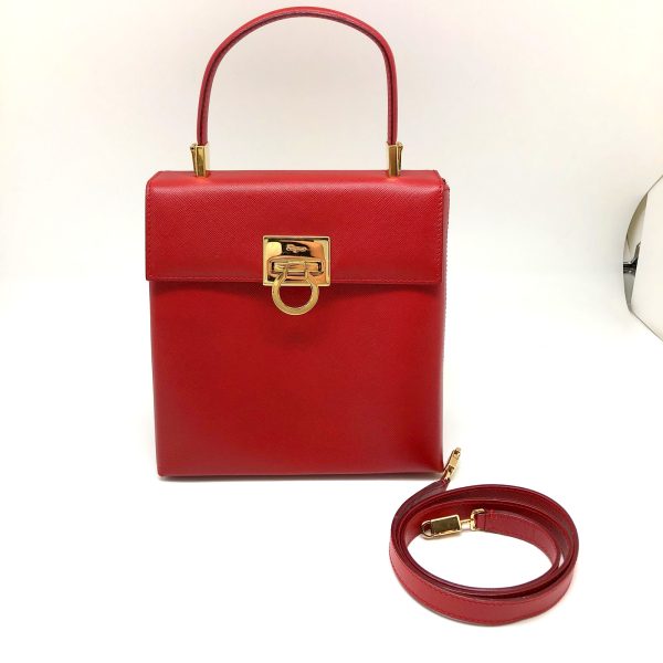 imgrc0097536403 Ferragamo 2WAY Handbag Gancini Red