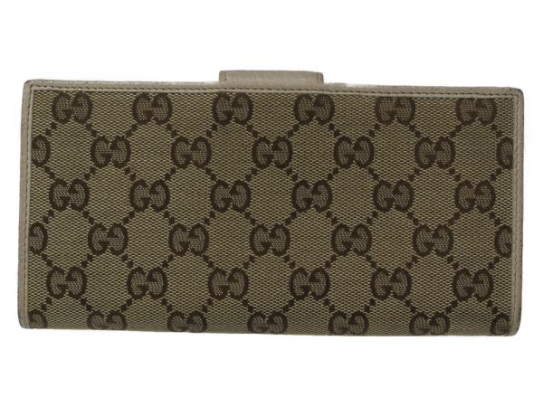 imgrc0097696526 Gucci Abbey GG Canvas Flap Wallet Off White Beige