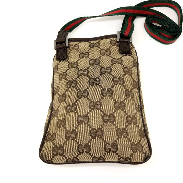 imgrc0097746038 Gucci Sherry Line Canvas Leather Shoulder Bag Beige Green Red