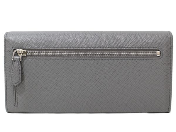 imgrc0097746053 Prada Saffiano Long Wallet Gray