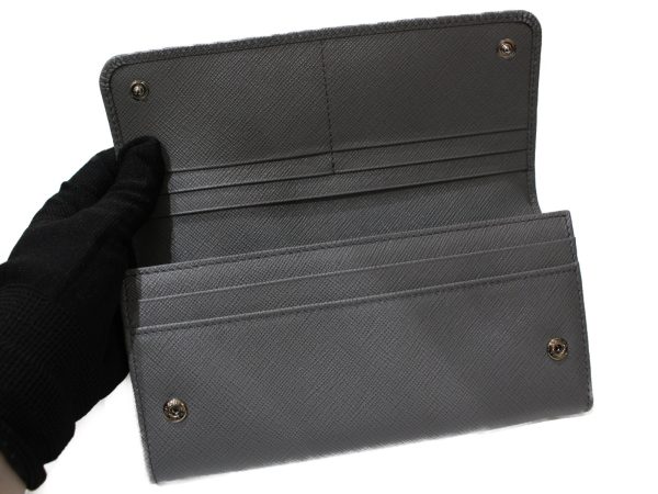 imgrc0097746062 Prada Saffiano Long Wallet Gray