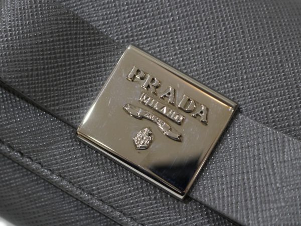 imgrc0097746065 Prada Saffiano Long Wallet Gray