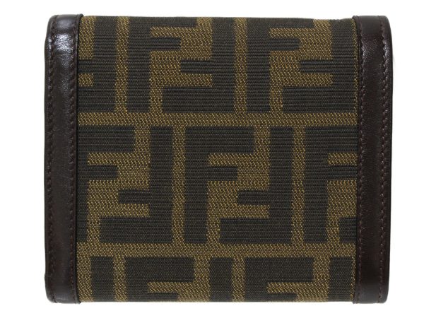 imgrc0097746290 Fendi Zucca Tri fold Folding Compact Wallet Brown