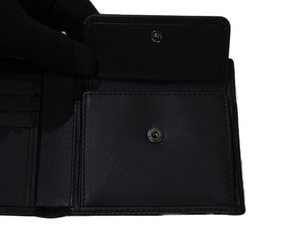 imgrc0097747472 Christian Dior Logo Plate Compact Wallet Black