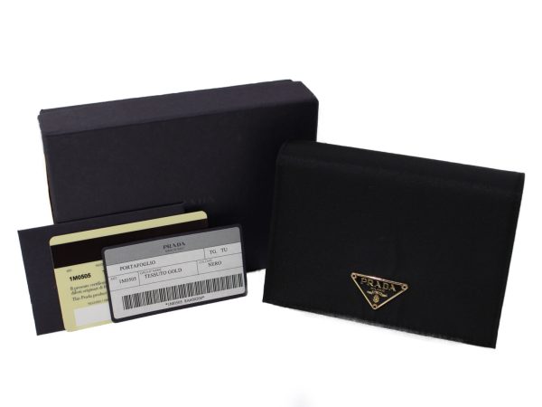 imgrc0097748450 Prada Bifold Wallet Nylon Leather Nero Black