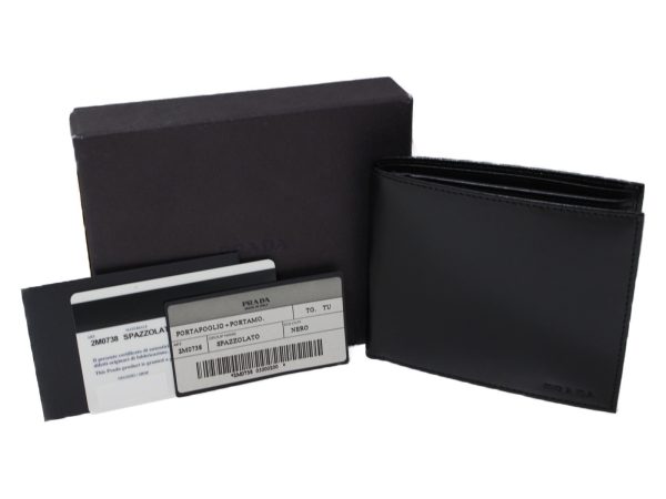 imgrc0097748830 Prada Bifold Wallet Leather Nero Black