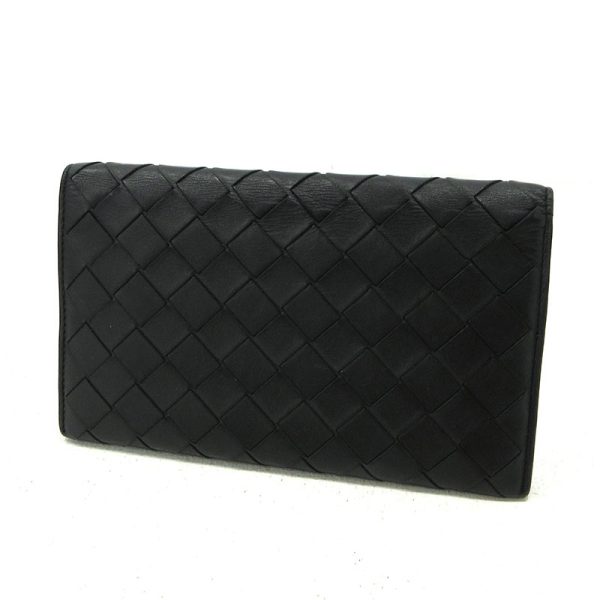 imgrc0098225289 Bottega Veneta Intrecciato Bi fold Wallet Black