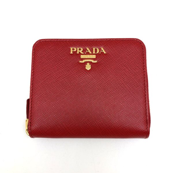 imgrc0100335606 Prada Bifold Wallet Saffiano Red