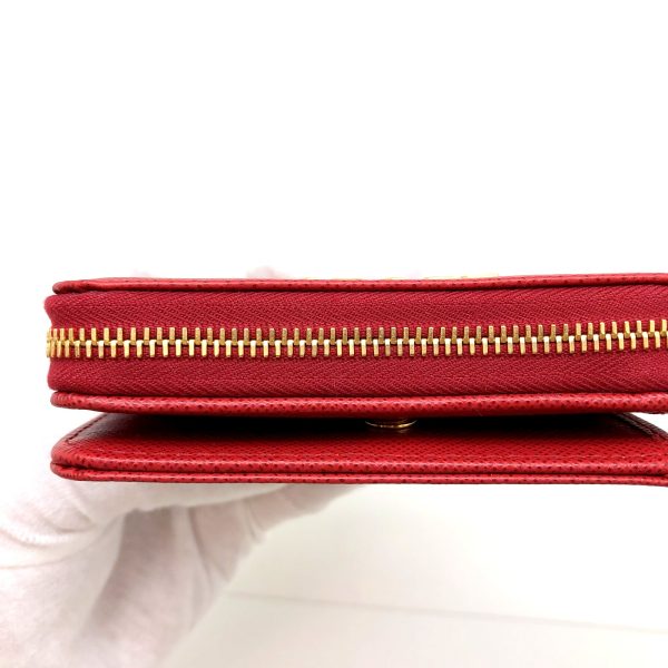 imgrc0100335611 Prada Bifold Wallet Saffiano Red