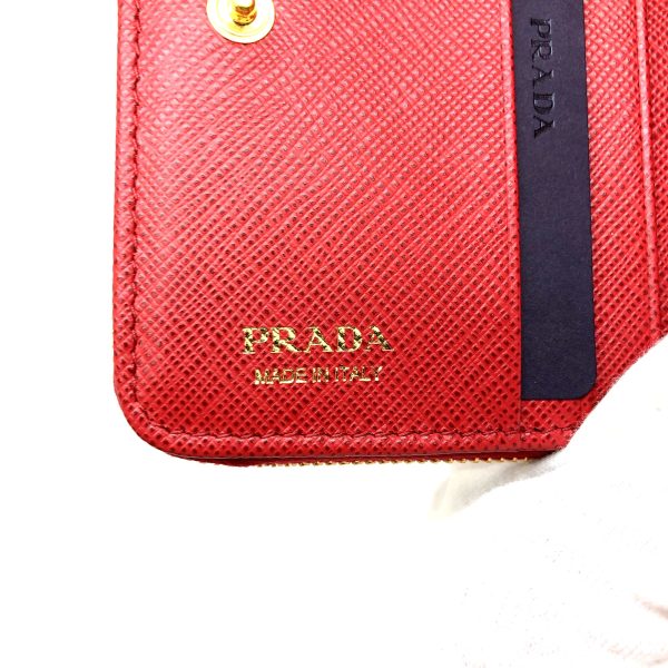 imgrc0100335613 Prada Bifold Wallet Saffiano Red