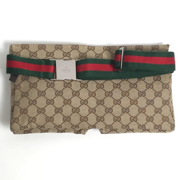 imgrc0100599163 Gucci Sherry GG Canvas Body Bag Waist Bag Brown