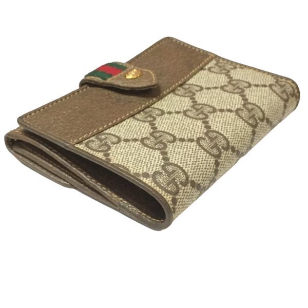 imgrc0103018473 Gucci Sherry Line Compact Wallet GG Pattern Brown