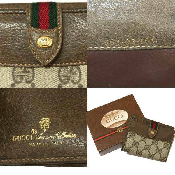 imgrc0103018480 Gucci Sherry Line Compact Wallet GG Pattern Brown