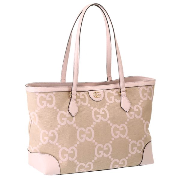 imgrc0104536799 GUCCI Jumbo GG Medium Tote Bag Beige x Pink