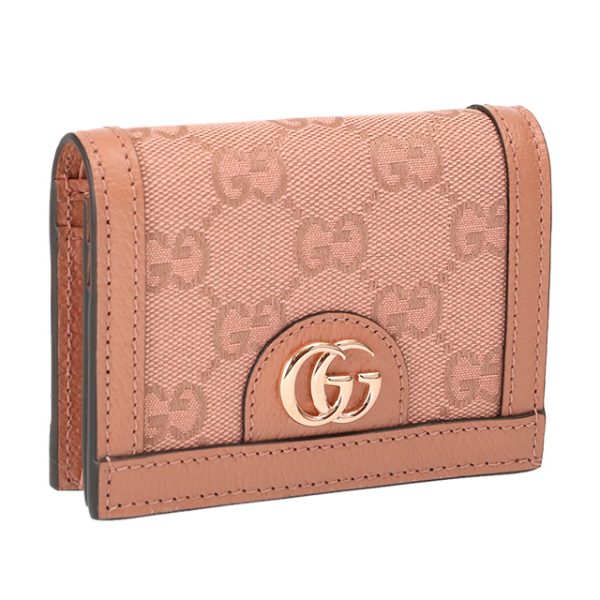 imgrc0104554719 GUCCI Ophidia GG Card Case Wallet Bifold Wallet Compact Mini Wallet with Bill Holder Pink