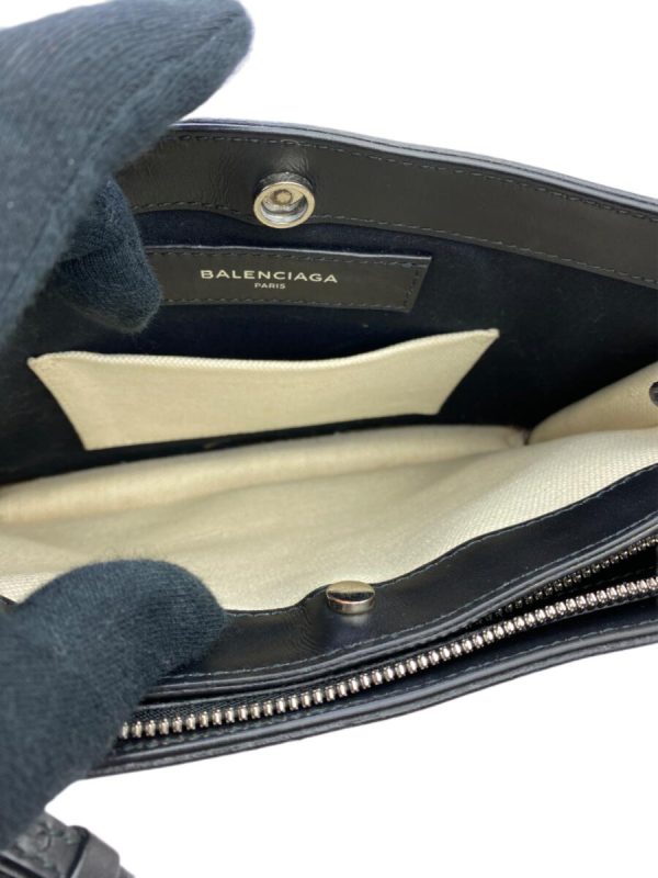 imgrc0104965435 Balenciaga Navy Pochette Bag Canvas Leather