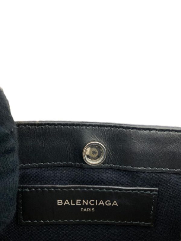 imgrc0104965437 Balenciaga Navy Pochette Bag Canvas Leather