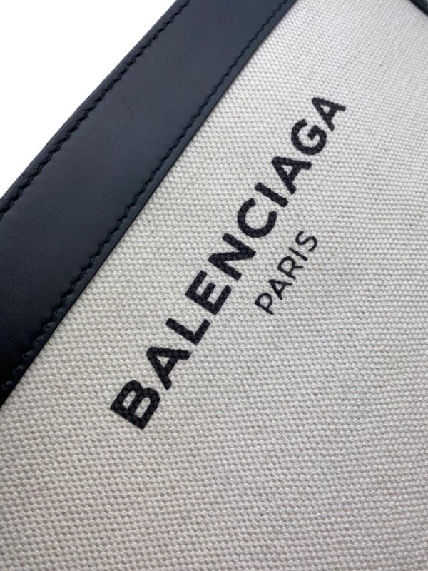 imgrc0104965438 Balenciaga Navy Pochette Bag Canvas Leather