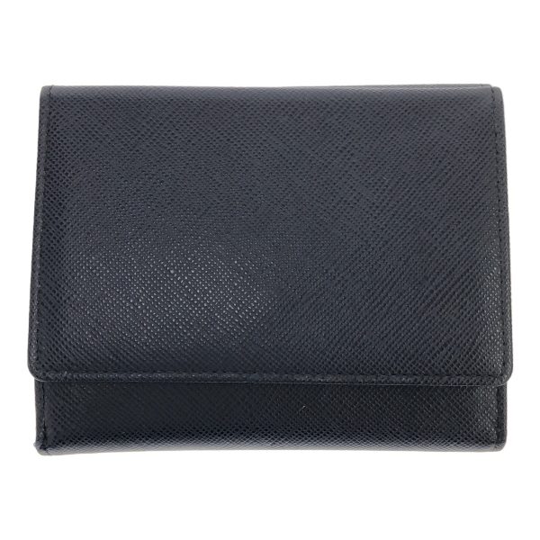 imgrc0105115506 BURBERRY Double Hook Bifold Wallet Leather Navy